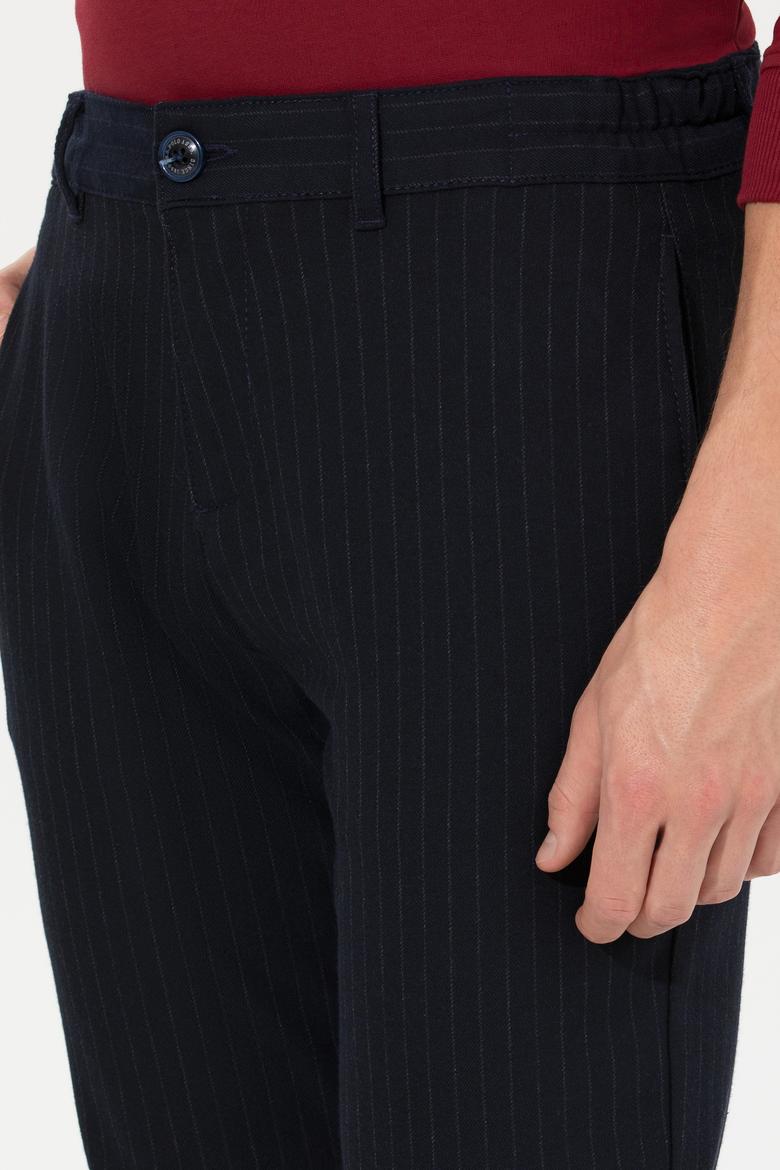 Erkek Lacivert Kanvas Pantolon - 50256594018