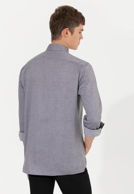 Erkek Antrasit Uzun Kollu Basic Gömlek - 50256733020