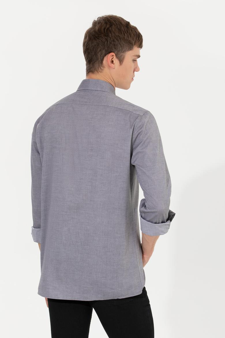 Erkek Antrasit Uzun Kollu Basic Gömlek - 50256733020