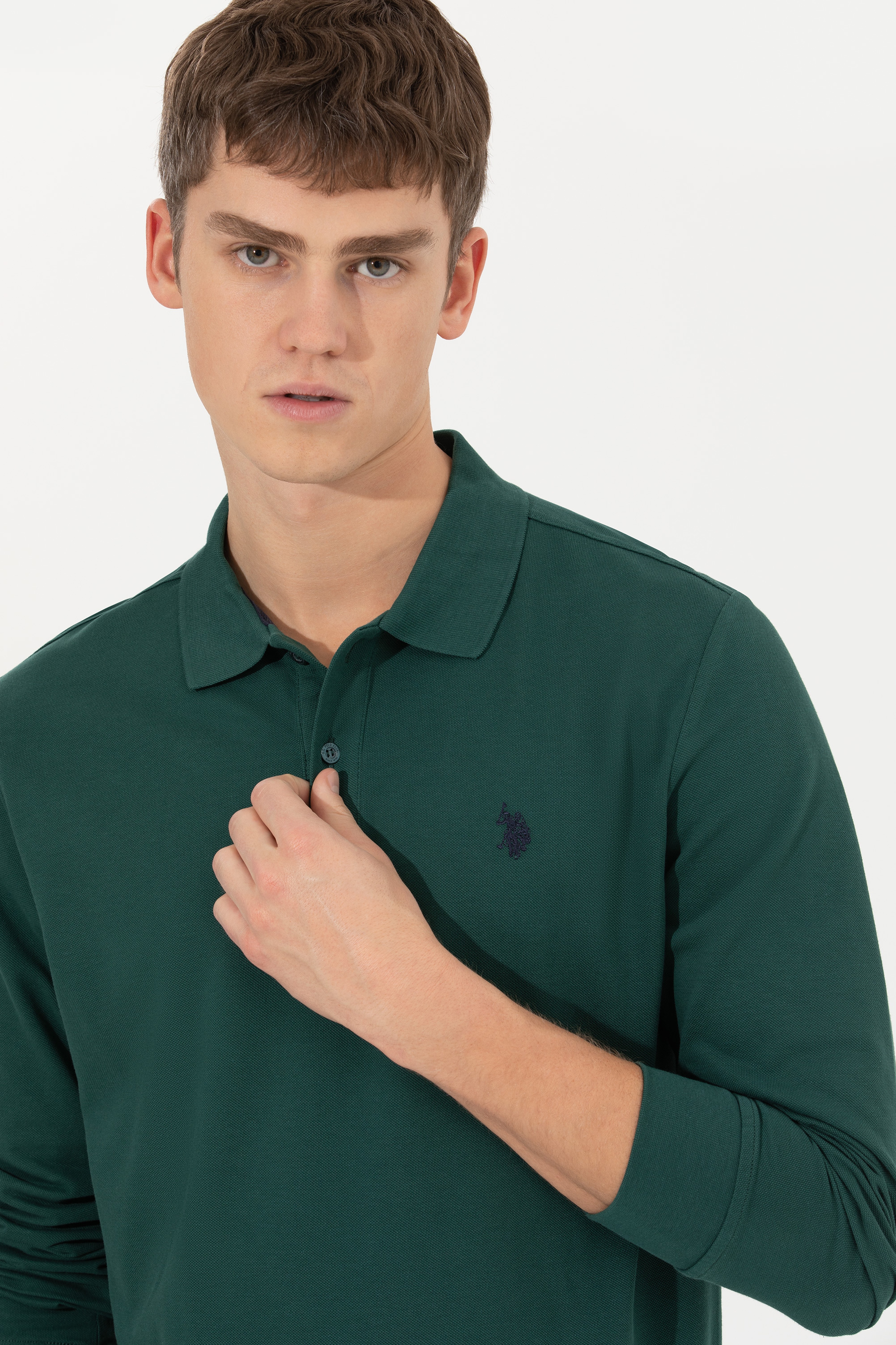 Erkek Yeşil Basic Sweatshirt - Image 2