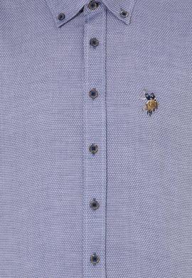 Erkek Lacivert Uzun Kollu Basic Gömlek - 50256733047