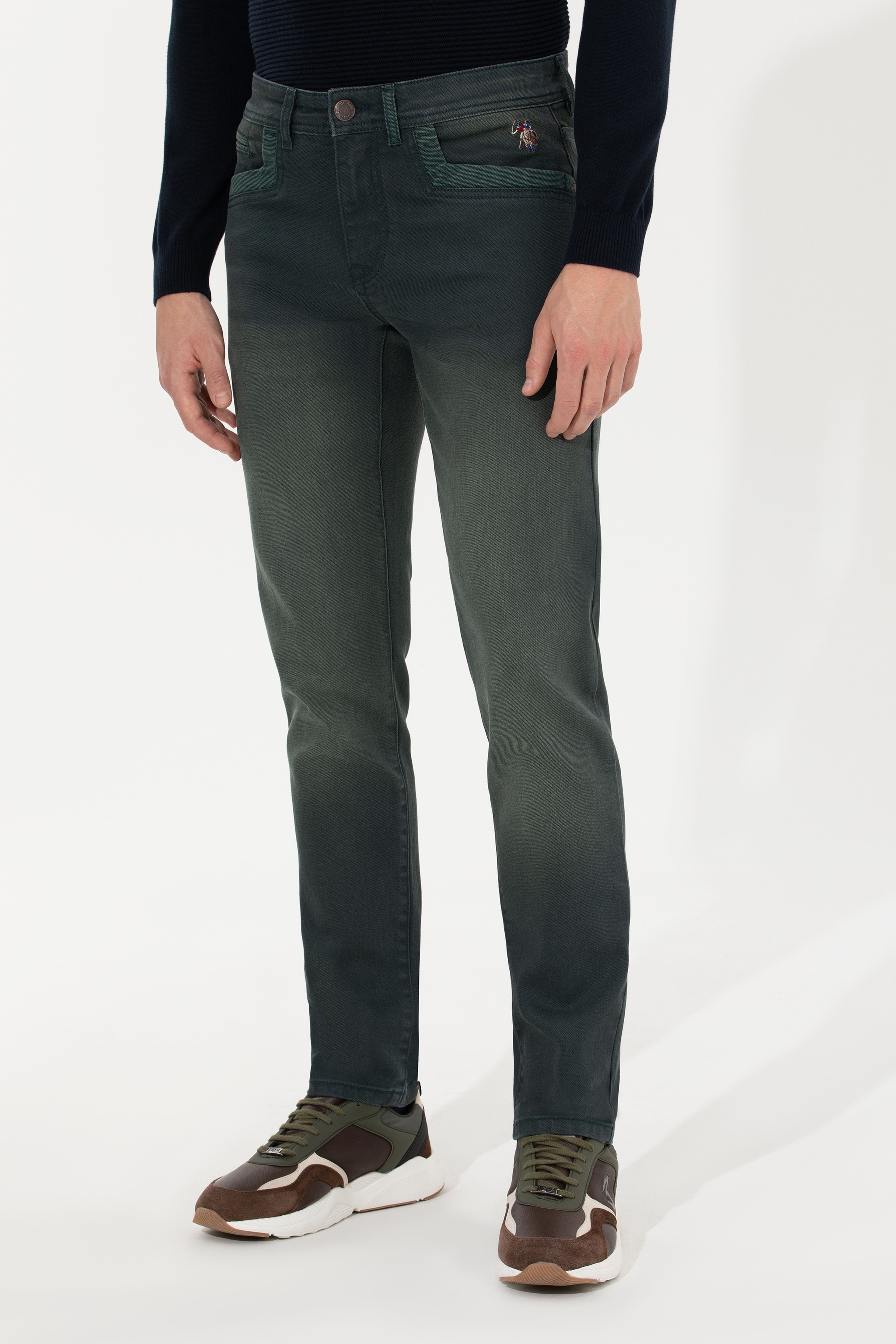 Erkek Yeşil Jean Pantolon - Image 2