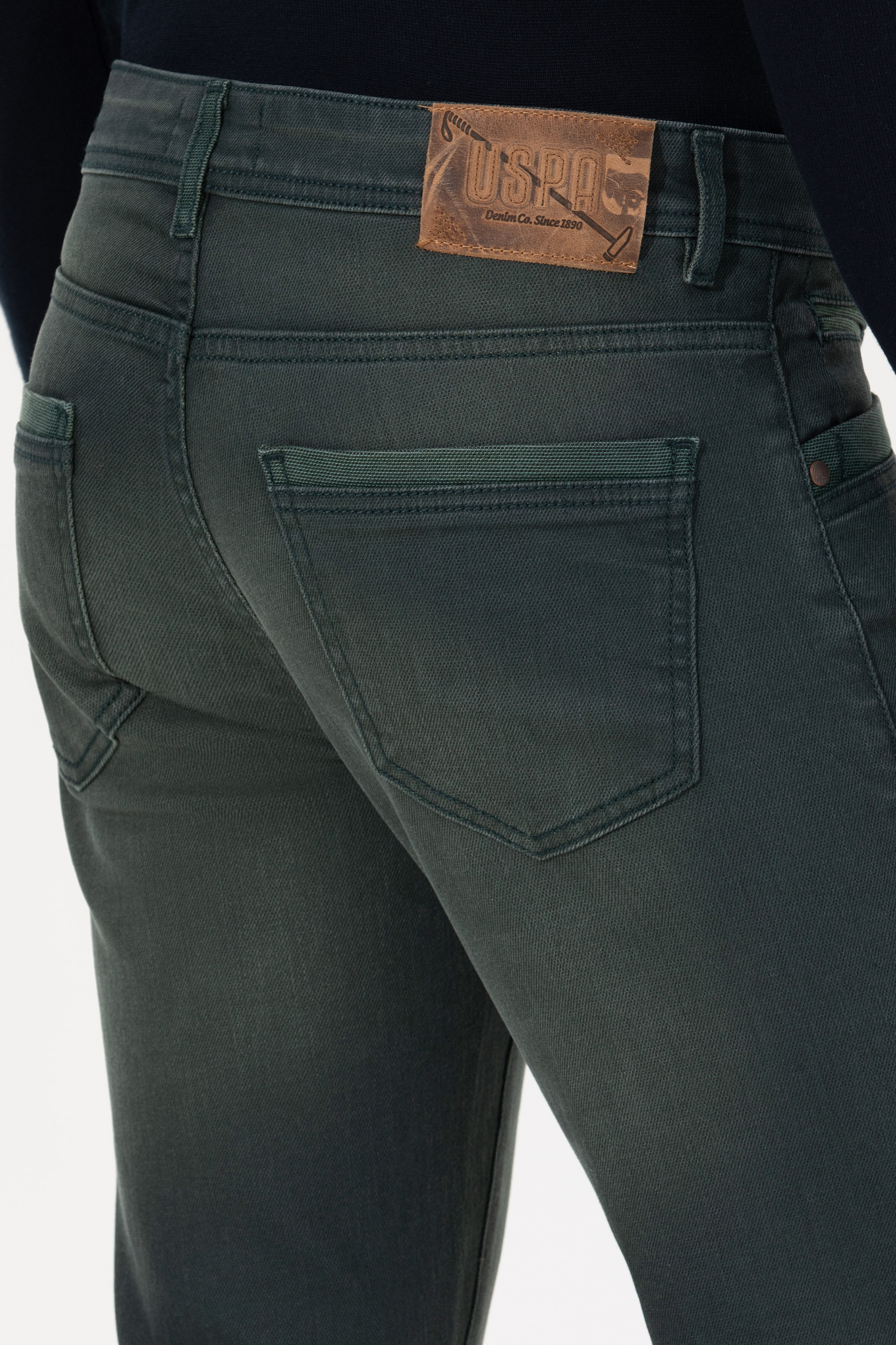 Erkek Yeşil Jean Pantolon - Image 7