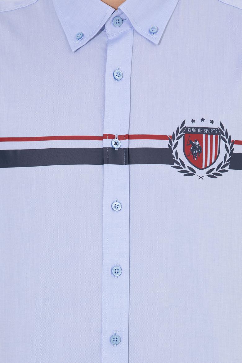 Erkek Mavi Uzun Kollu Gömlek - 50257007016