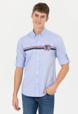 Erkek Mavi Uzun Kollu Gömlek - 50257007016