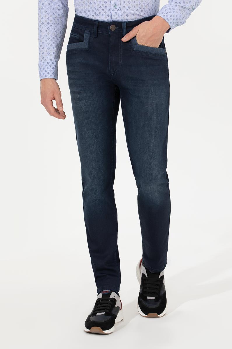 Erkek Lacivert Jean Pantolon