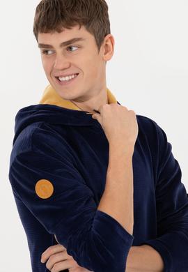 Erkek Lacivert Kapüşonlu Sweatshirt - 50253913005