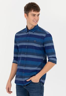 Erkek Mavi Uzun Kollu Gömlek - 50253871001