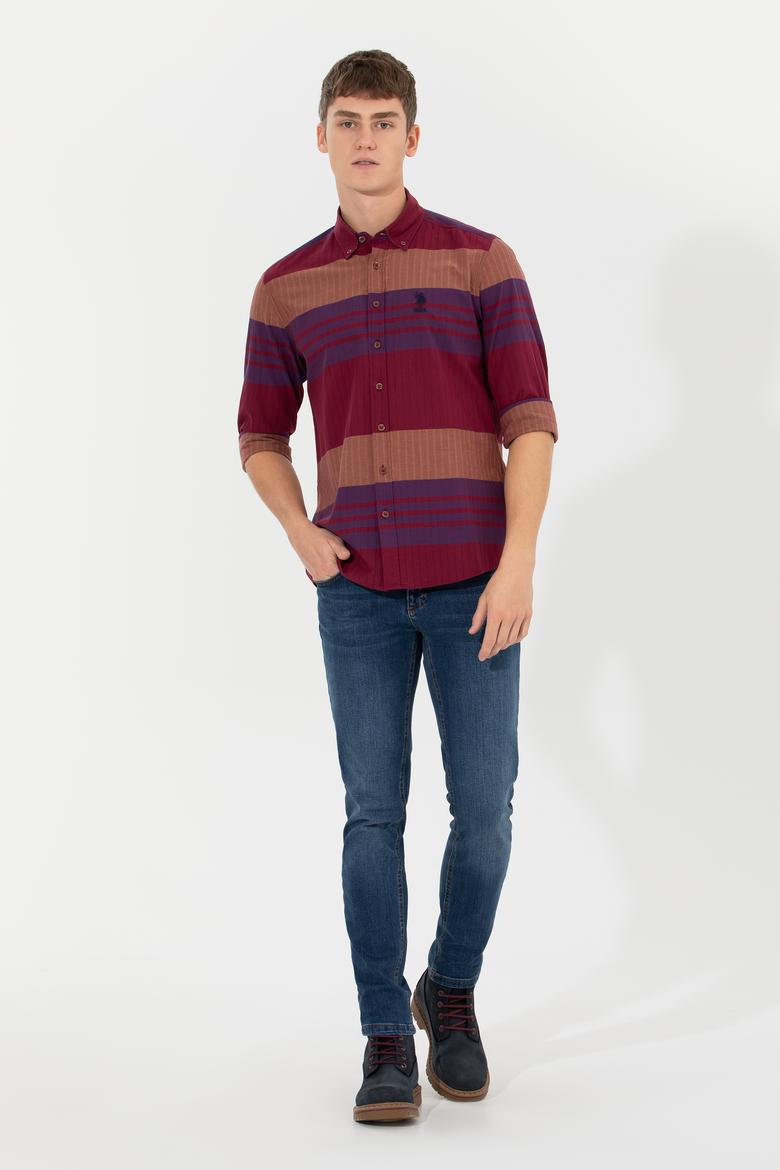 Erkek Vişne Uzun Kollu Gömlek - 50257005011