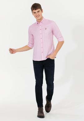 Erkek Manolya Uzun Kollu Basic Gömlek - 50256694121