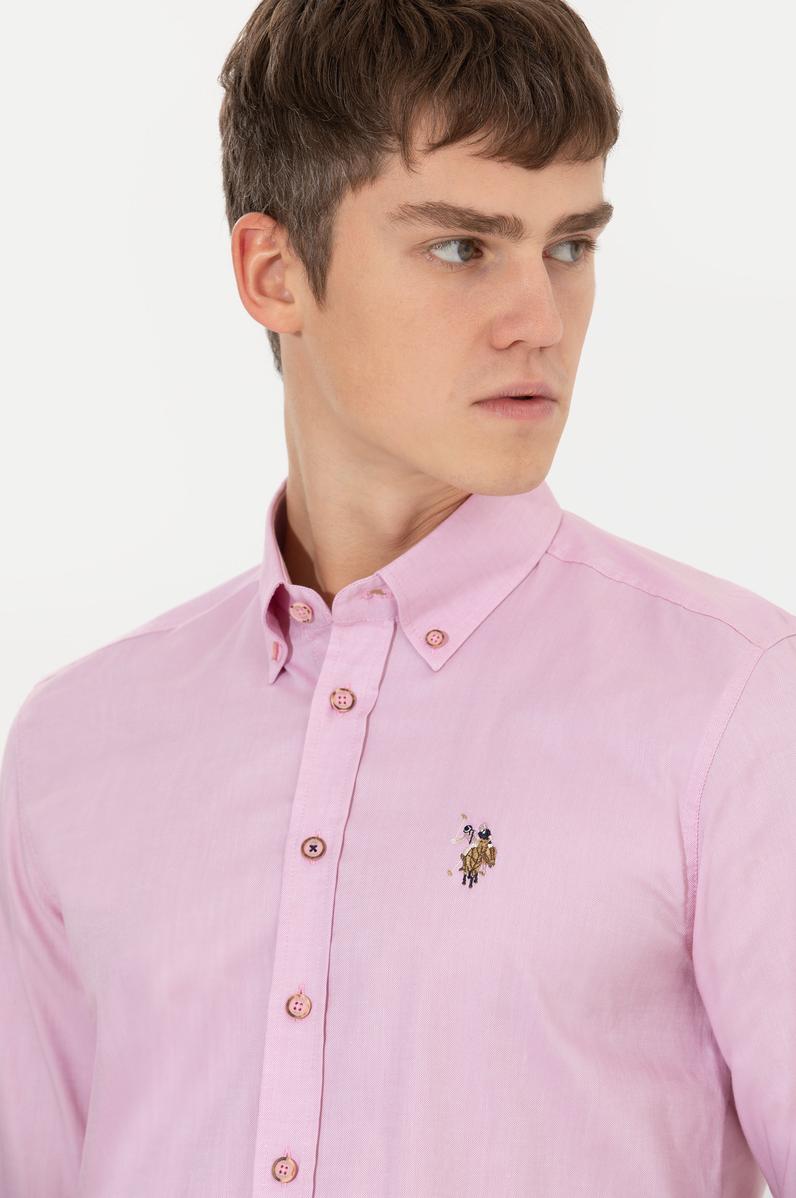 Erkek Manolya Uzun Kollu Basic Gömlek