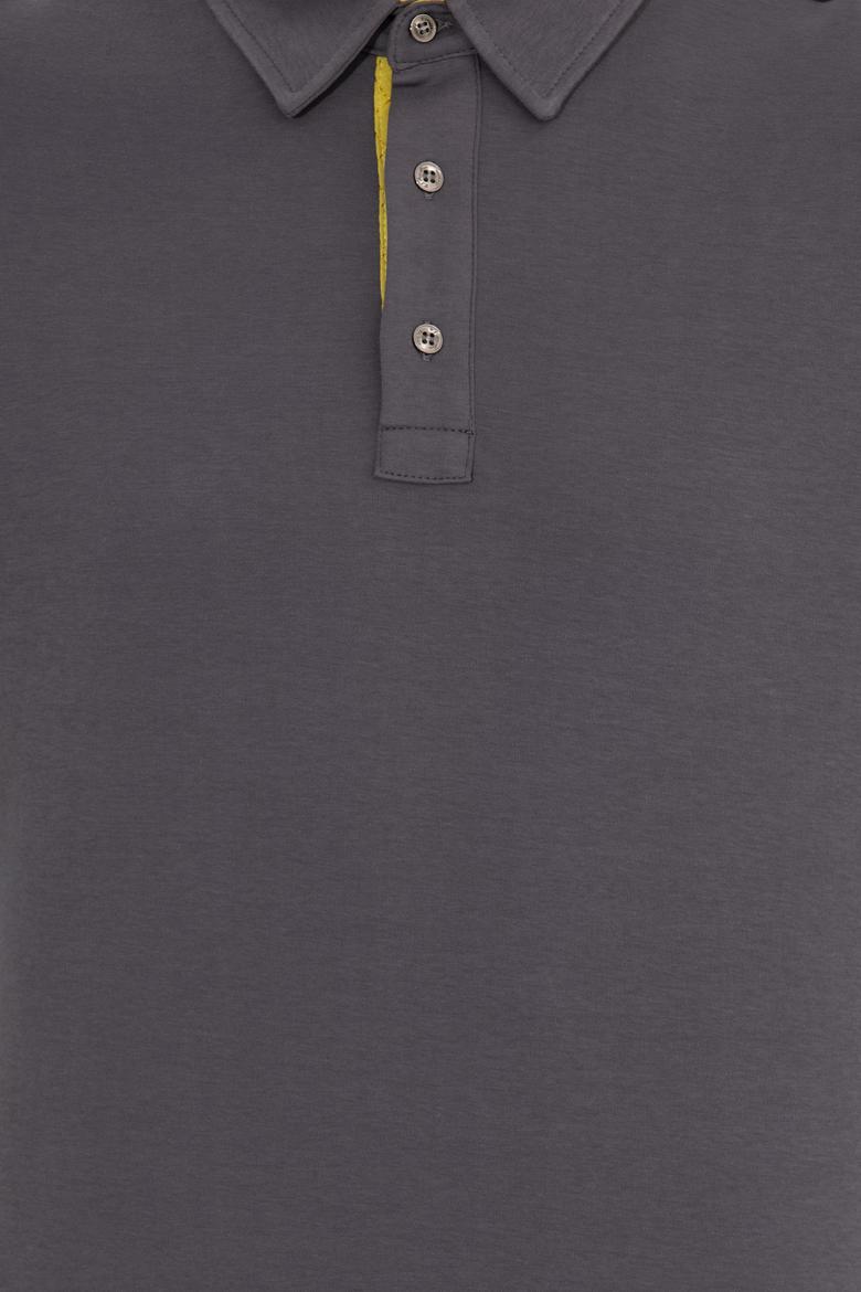 Erkek Antrasit Polo Yaka Sweatshirt - 50254781037