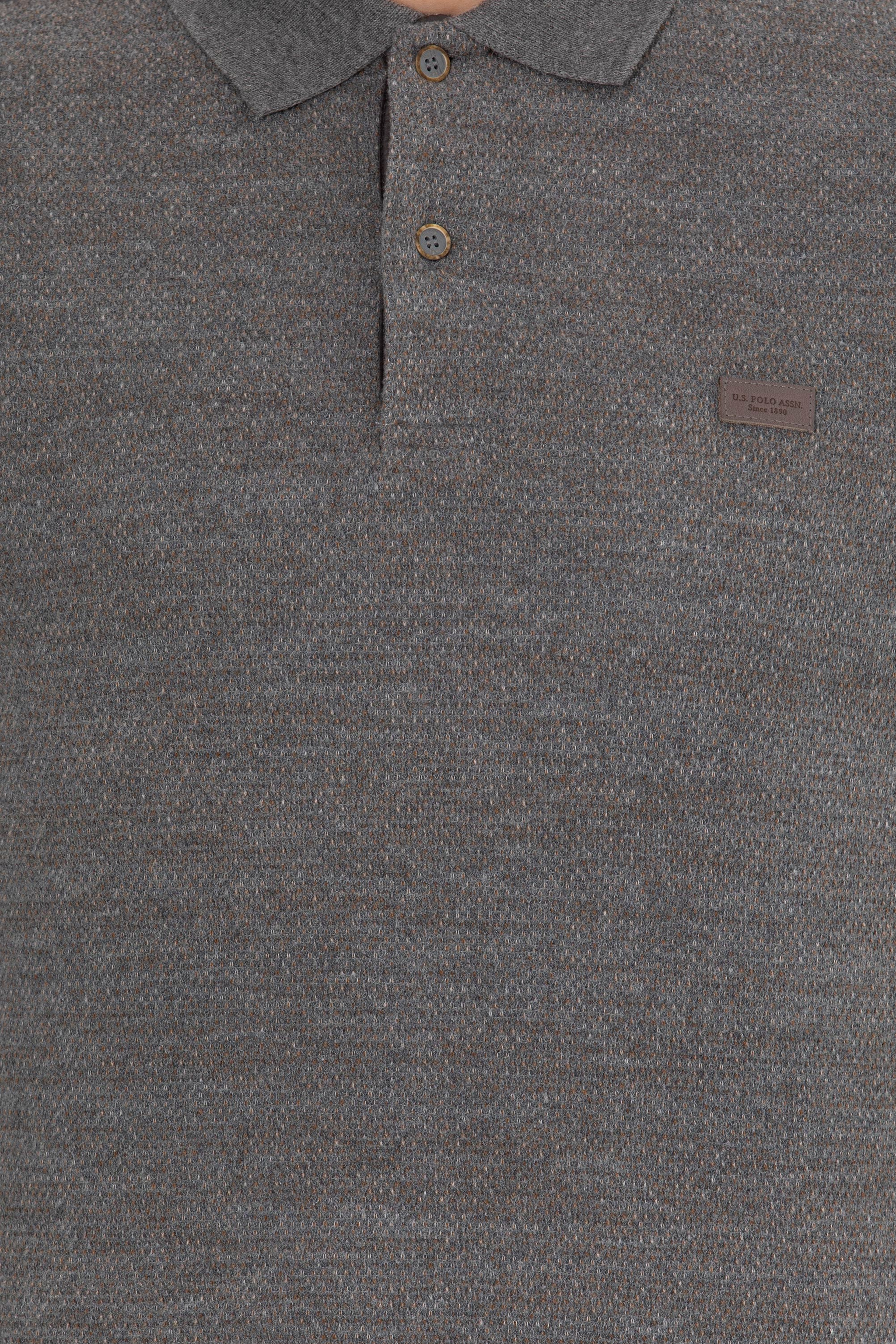 Erkek Gri Melanj Sweatshirt - Image 6