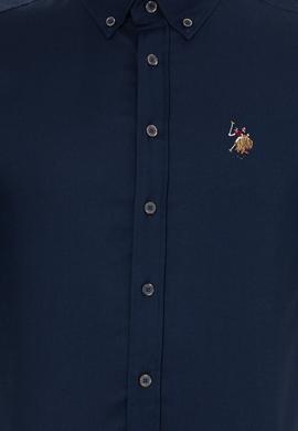 Erkek Lacivert Uzun Kollu Basic Gömlek - 50256694062