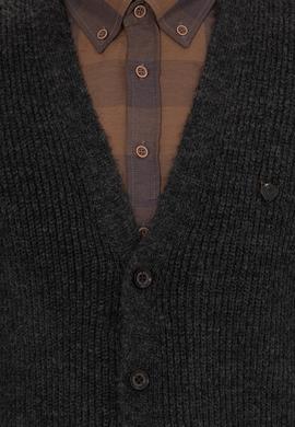 Erkek Antrasit Melanj Triko Hırka - 50257856017