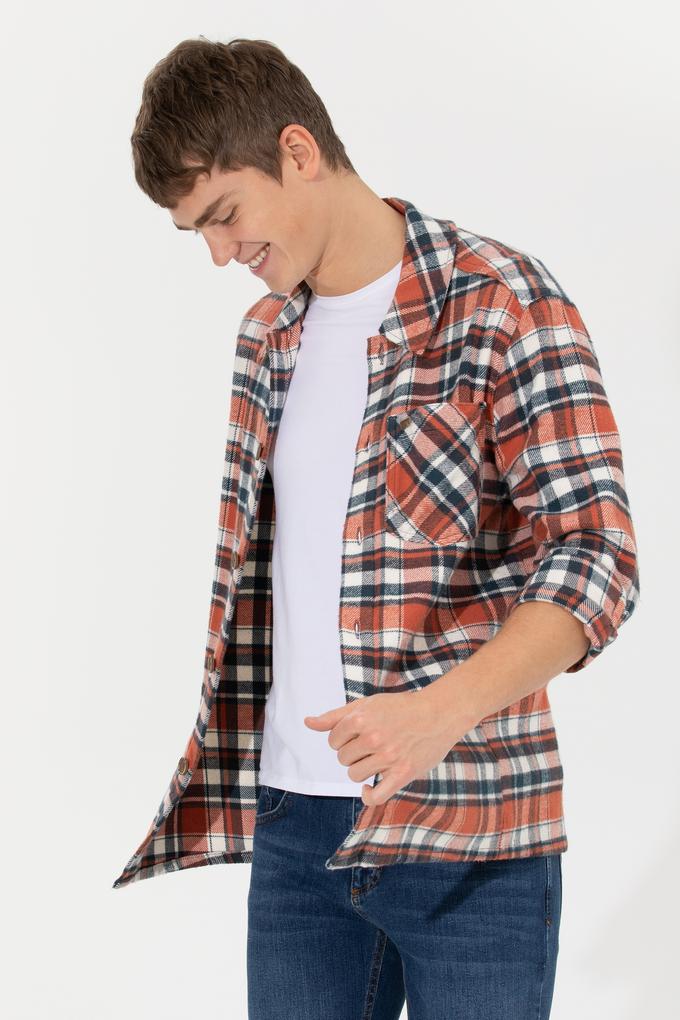 Erkek Oduncu Kırmızı Jean Gömlek