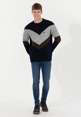 Erkek Lacivert Kazak - 50256681007