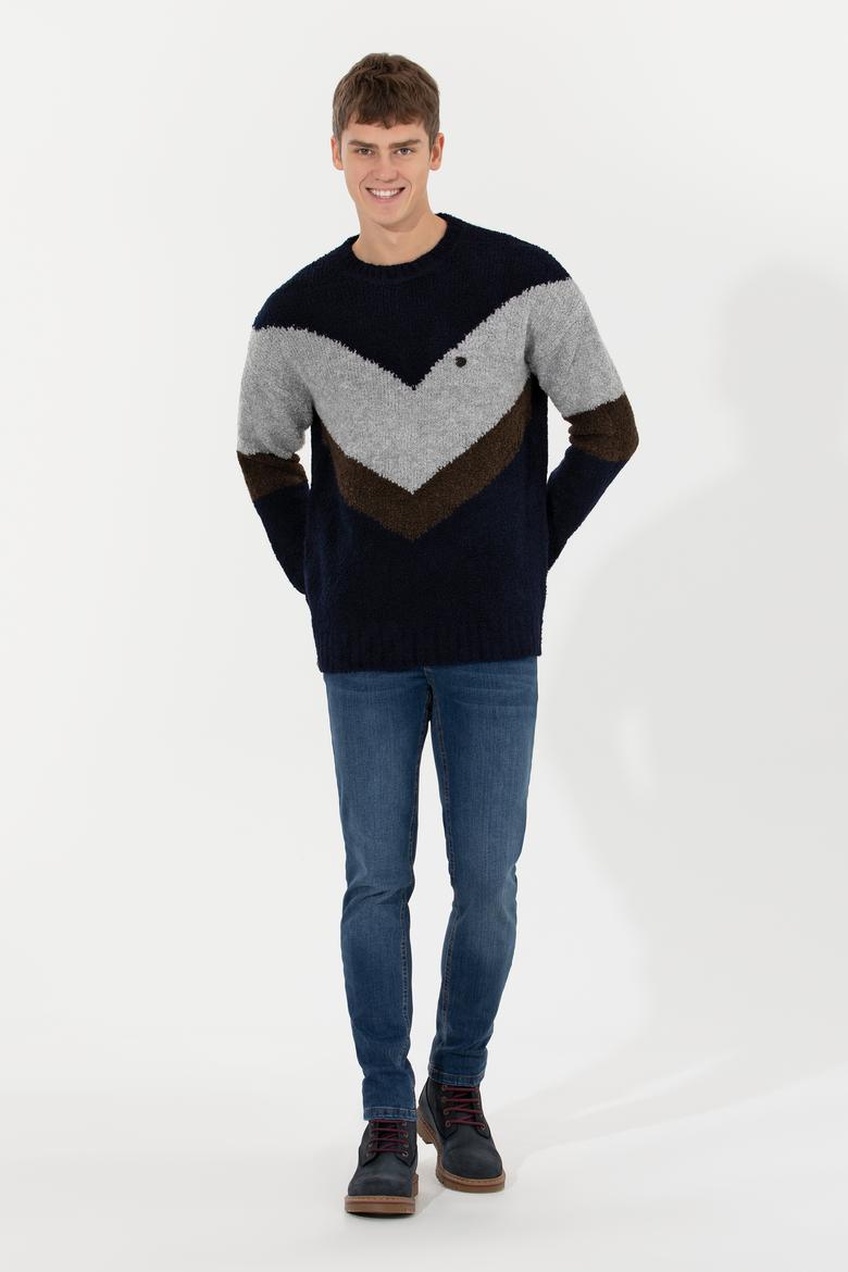 Erkek Lacivert Kazak - 50256681007