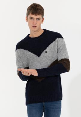 Erkek Lacivert Kazak - 50256681007