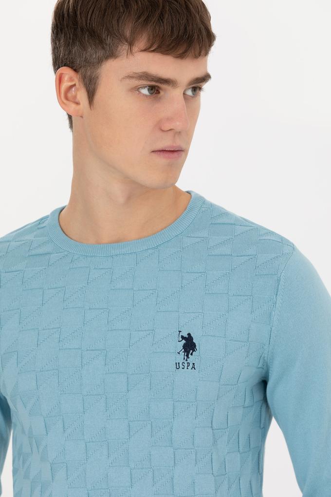 Erkek Mavi Basic Kazak