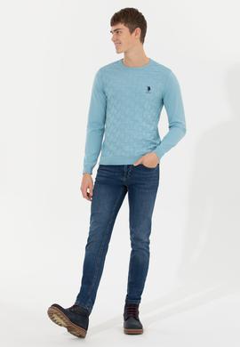 Erkek Mavi Basic Kazak - 50251882070