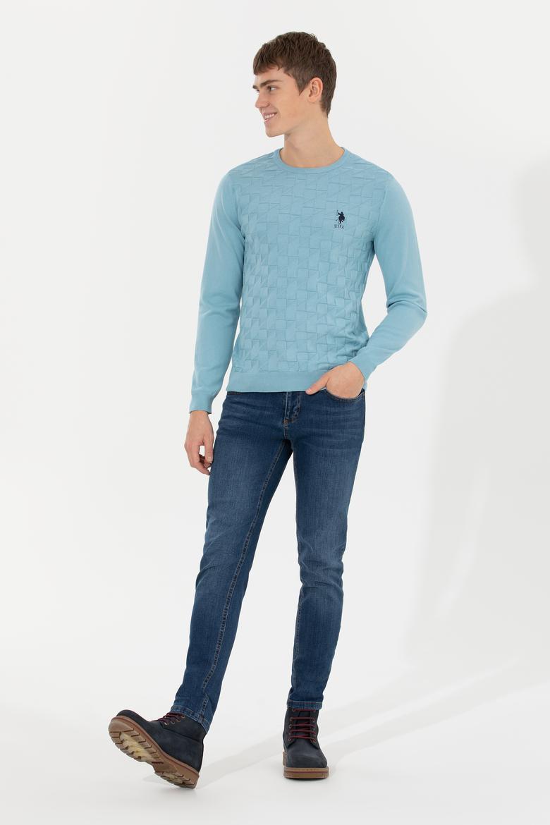 Erkek Mavi Basic Kazak - 50251882070