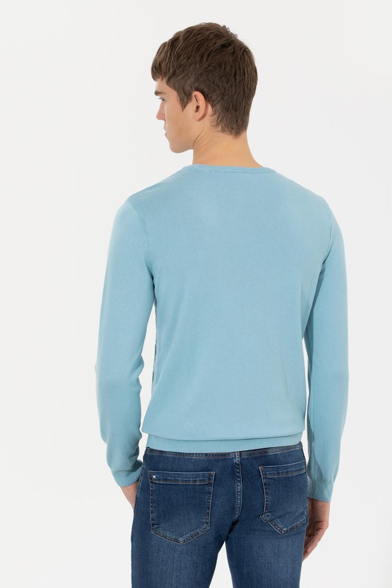 Erkek Mavi Basic Kazak - 50251882070