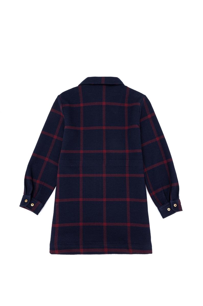 Kız Çocuk Lacivert Dokuma Elbise