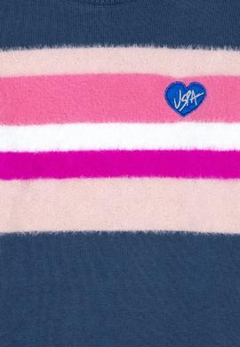 Kız Çocuk İndigo Bisiklet Yaka Kazak - 50256723011