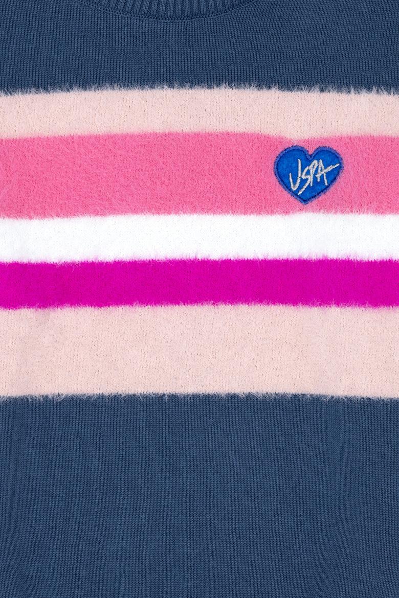 Kız Çocuk İndigo Bisiklet Yaka Kazak - 50256723011