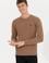 Erkek Camel Melanj Bisiklet Yaka Triko Kazak