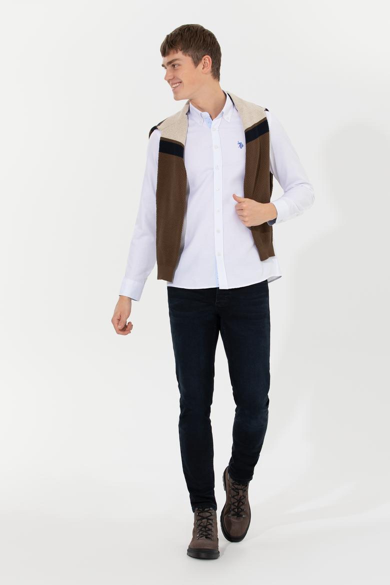 Erkek Beyaz Uzun Kollu Gömlek - 50262338007