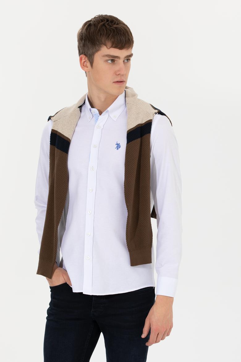 Erkek Beyaz Uzun Kollu Gömlek - 50262338007