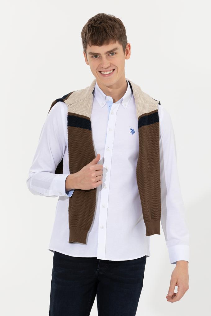 Erkek Beyaz Uzun Kollu Gömlek