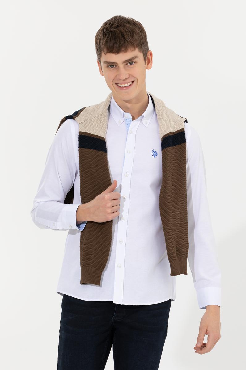 Erkek Beyaz Uzun Kollu Gömlek