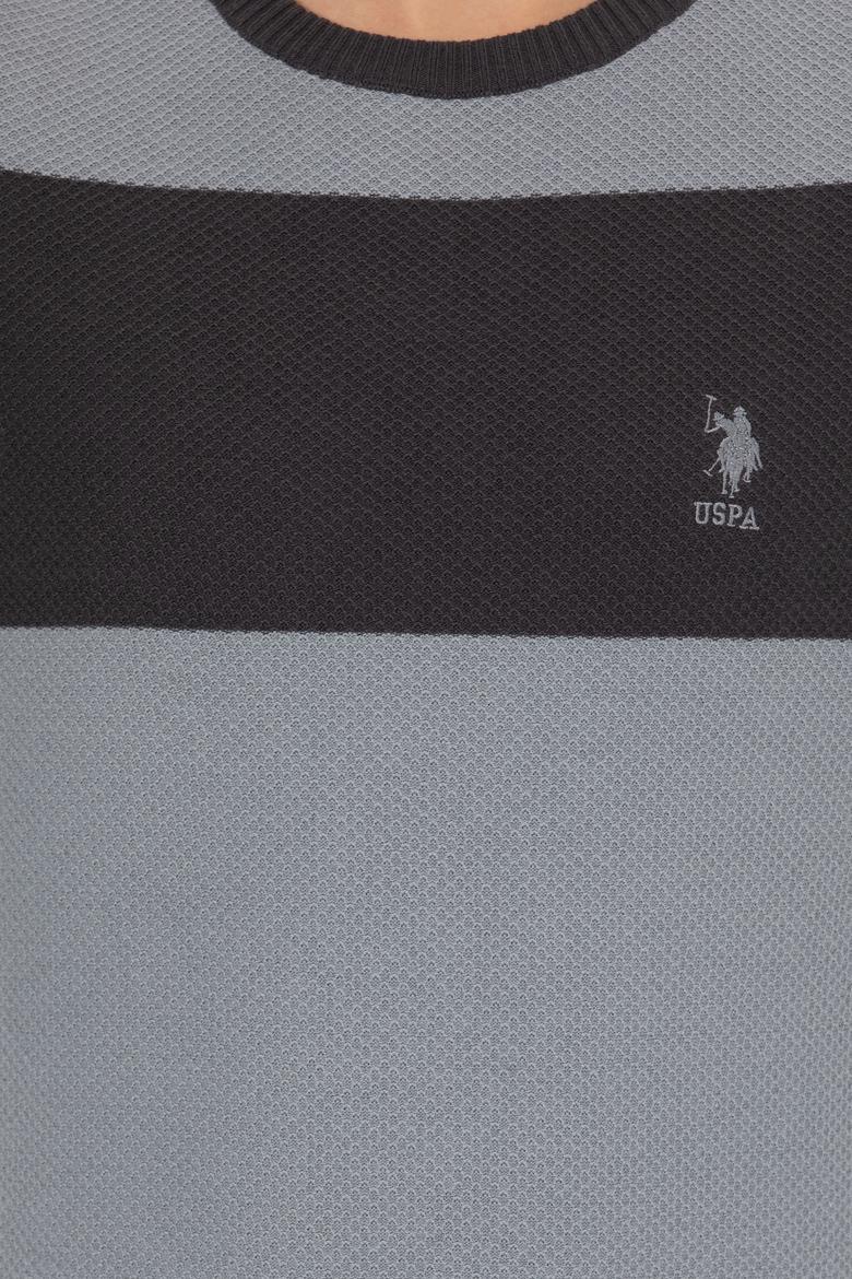 Erkek Gri Melanj Bisiklet Yaka Triko Kazak - 50258073023