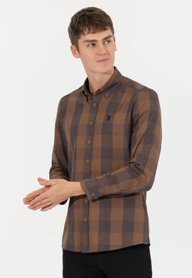 Erkek Camel Uzun Kollu Gömlek - 50262360034