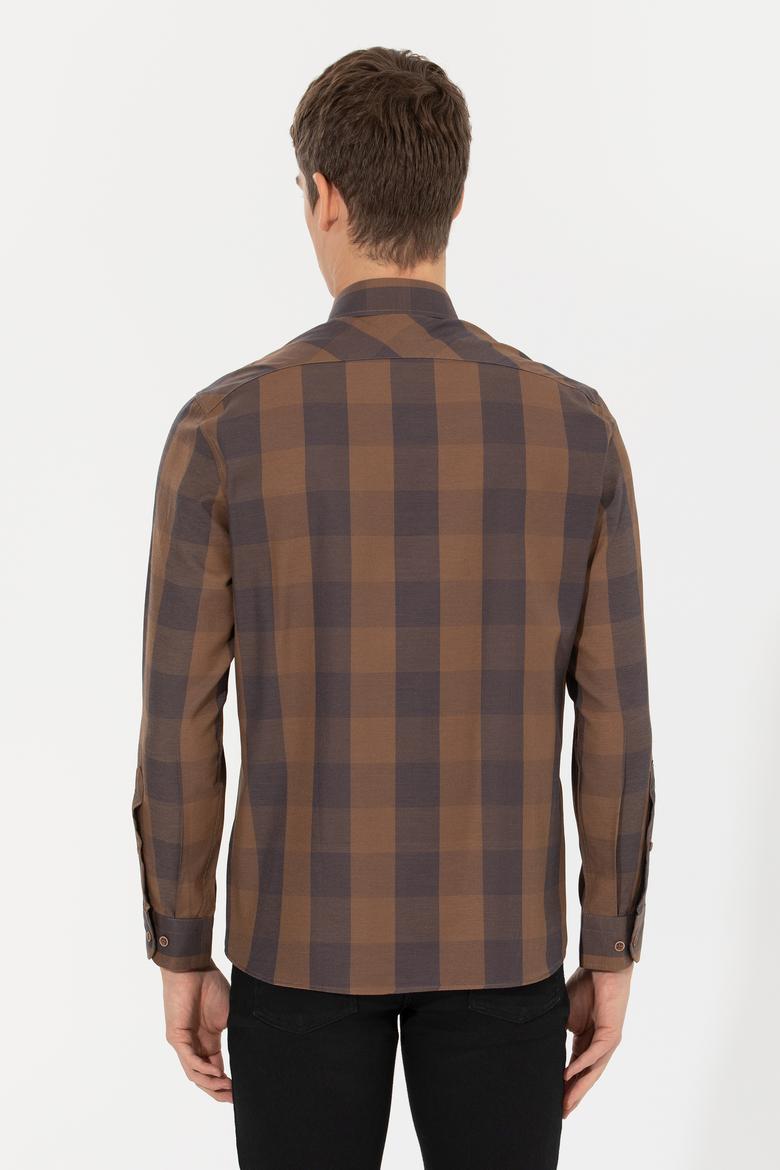 Erkek Camel Uzun Kollu Gömlek - 50262360034