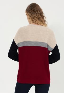 Kadın Bordo Kazak - 50251899006