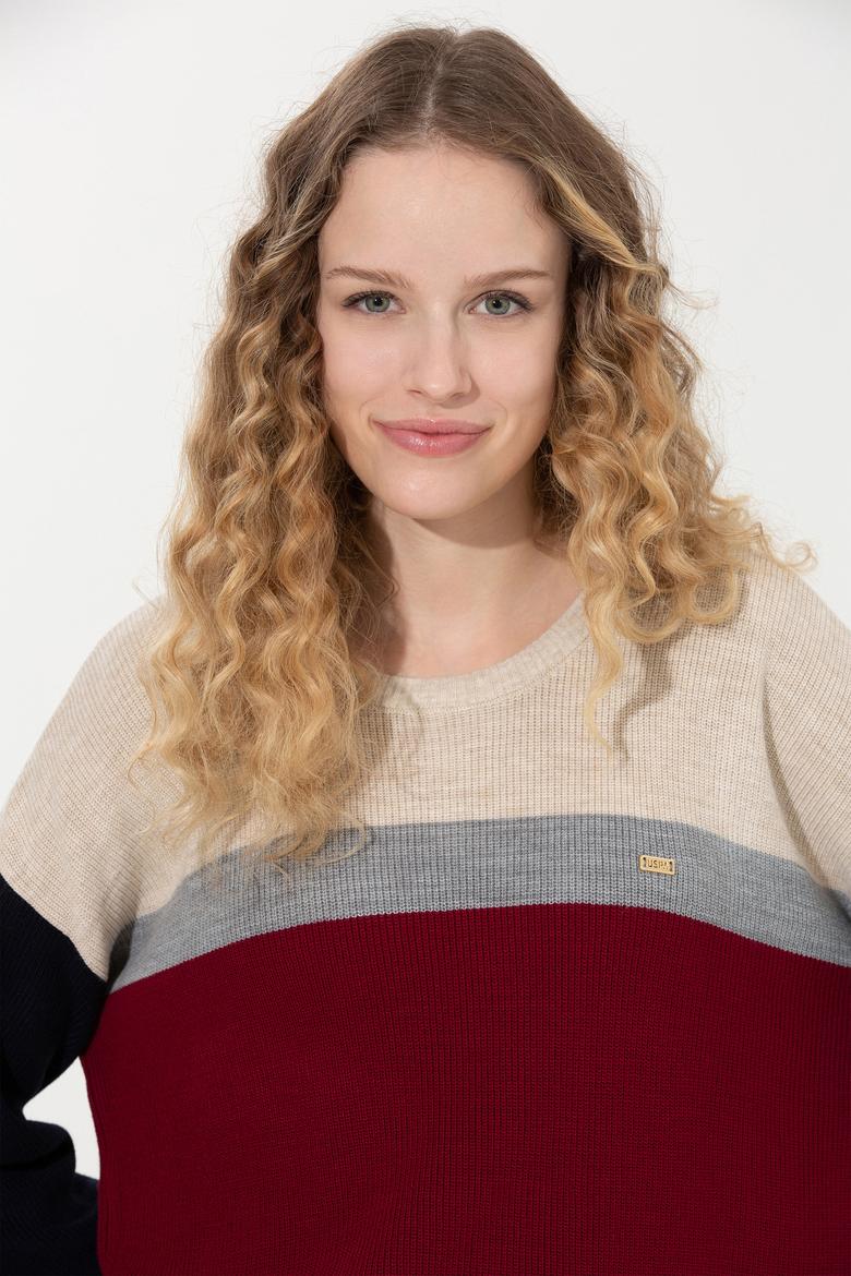 Kadın Bordo Kazak - 50251899006