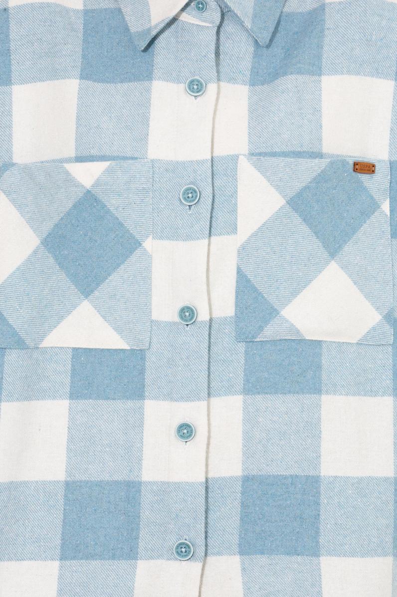 Kadın Mavi Uzun Kollu Gömlek