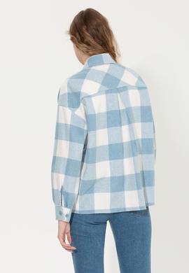 Kadın Mavi Uzun Kollu Gömlek - 50256994003