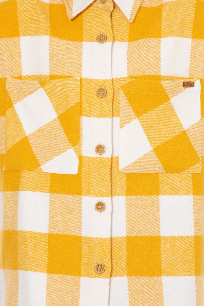 Kadın Safran Uzun Kollu Gömlek - 50256994030