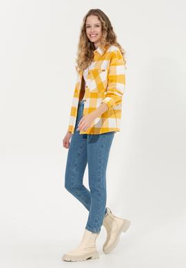 Kadın Safran Uzun Kollu Gömlek - 50256994030
