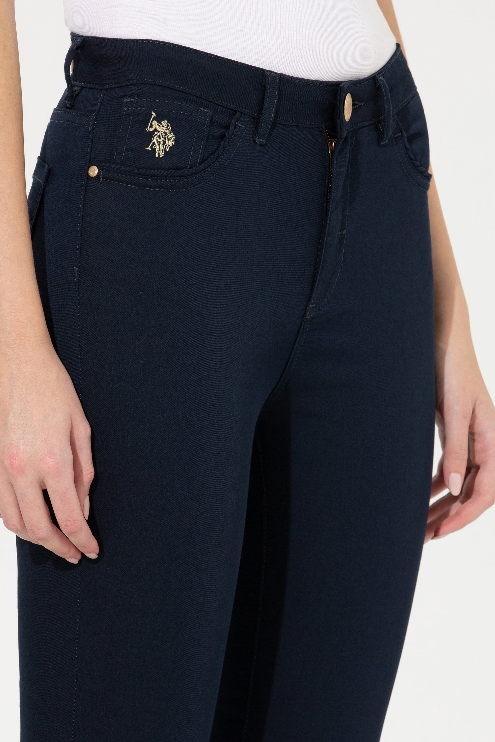 Kadın Lacivert Toothpick Fit Pantolon - Image 5