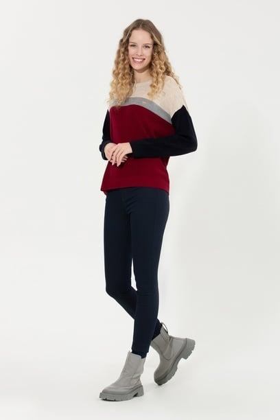 Kadın Lacivert Toothpick Fit Pantolon