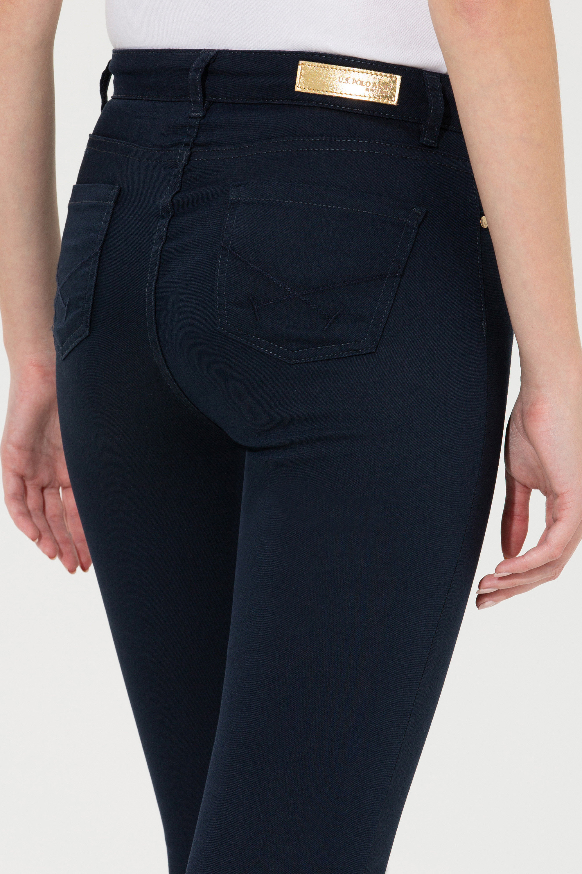 Kadın Lacivert Toothpick Fit Pantolon - Image 7