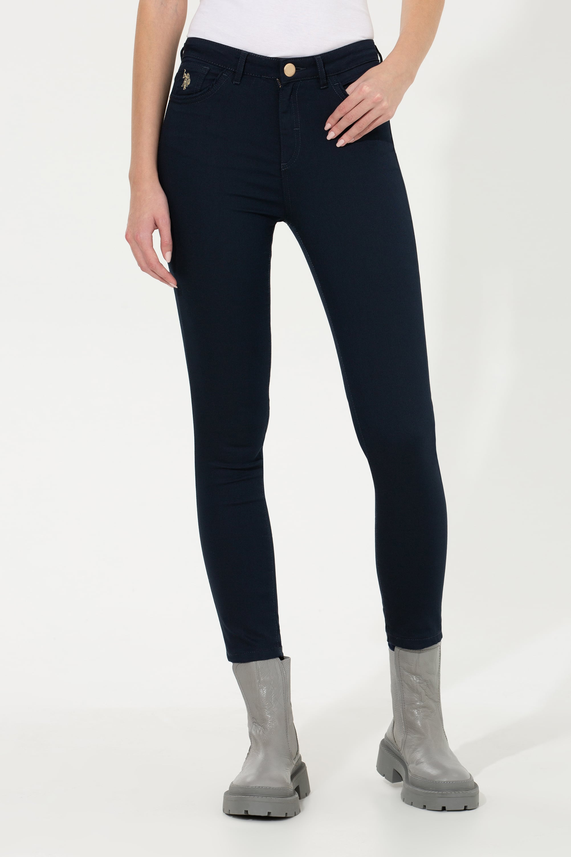 Kadın Lacivert Toothpick Fit Pantolon - Image 2