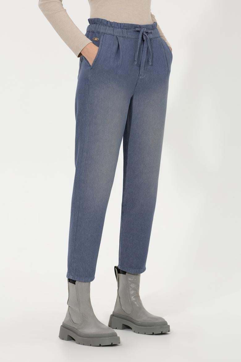 Kadın Mavi Jean Pantolon - 50256758007