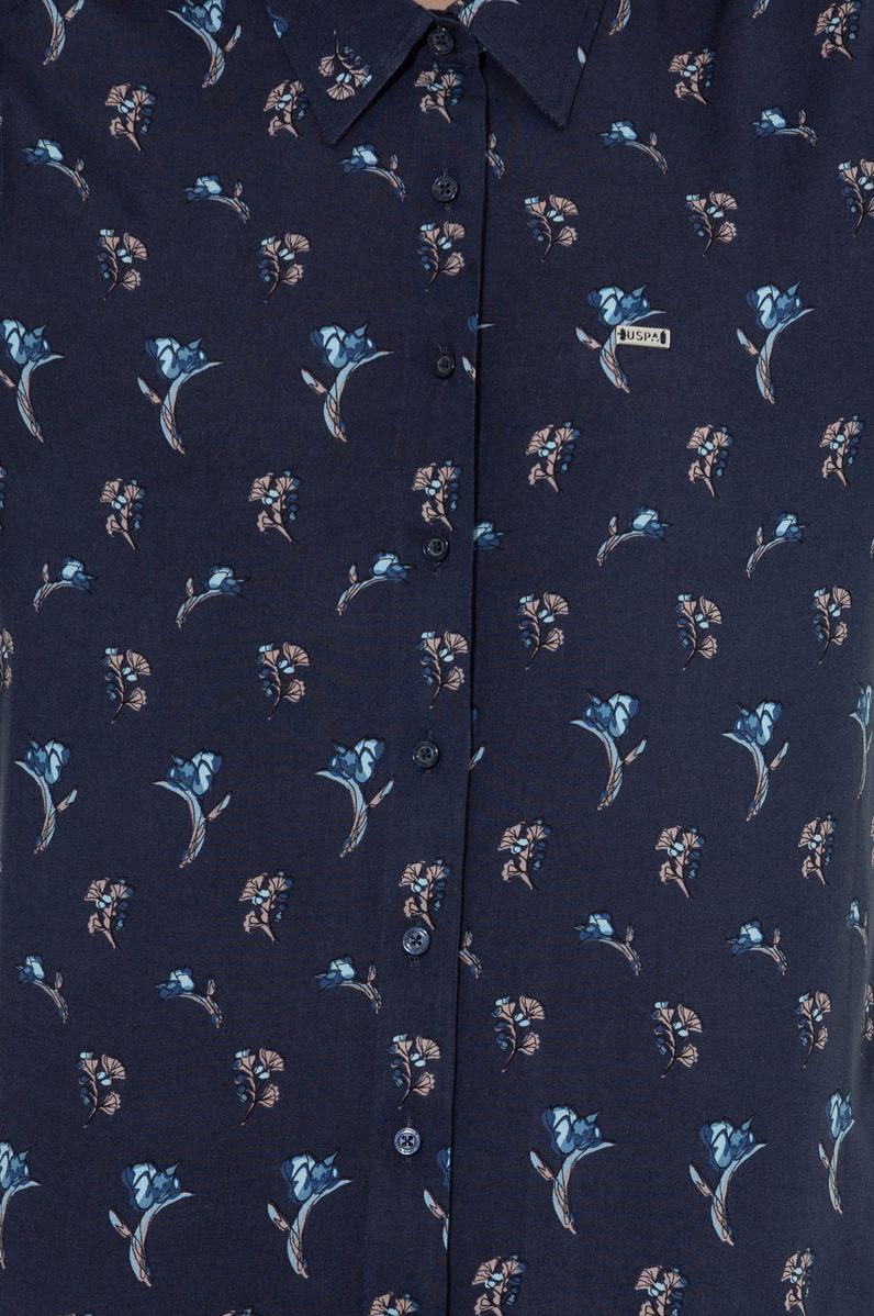 Kadın Lacivert Uzun Kollu Gömlek